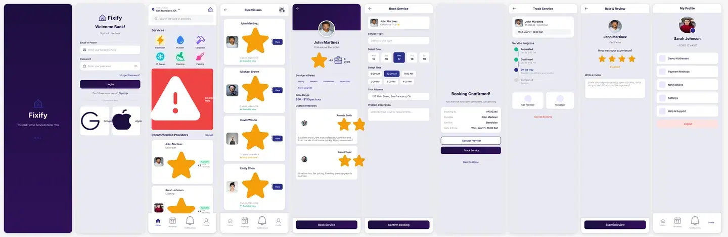 User Profile Screen With Saved Addresses — full mobile app design generated with Fluvara AI in Figma