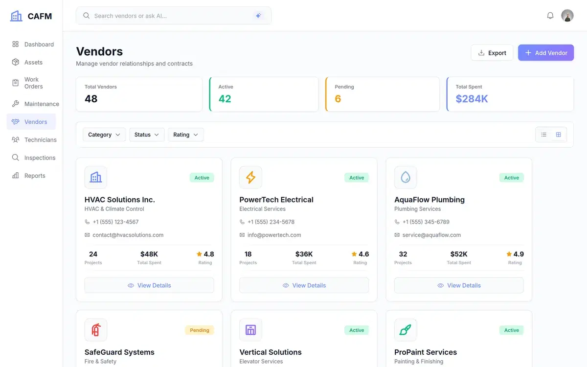 AI Facilities Management SaaS Login Page — UI design generated in Figma with AI