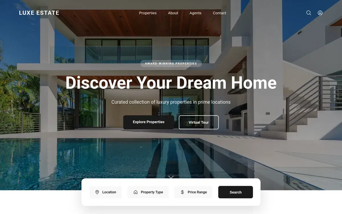 Interactive Real Estate Property Listing Website — UI design generated in Figma with AI