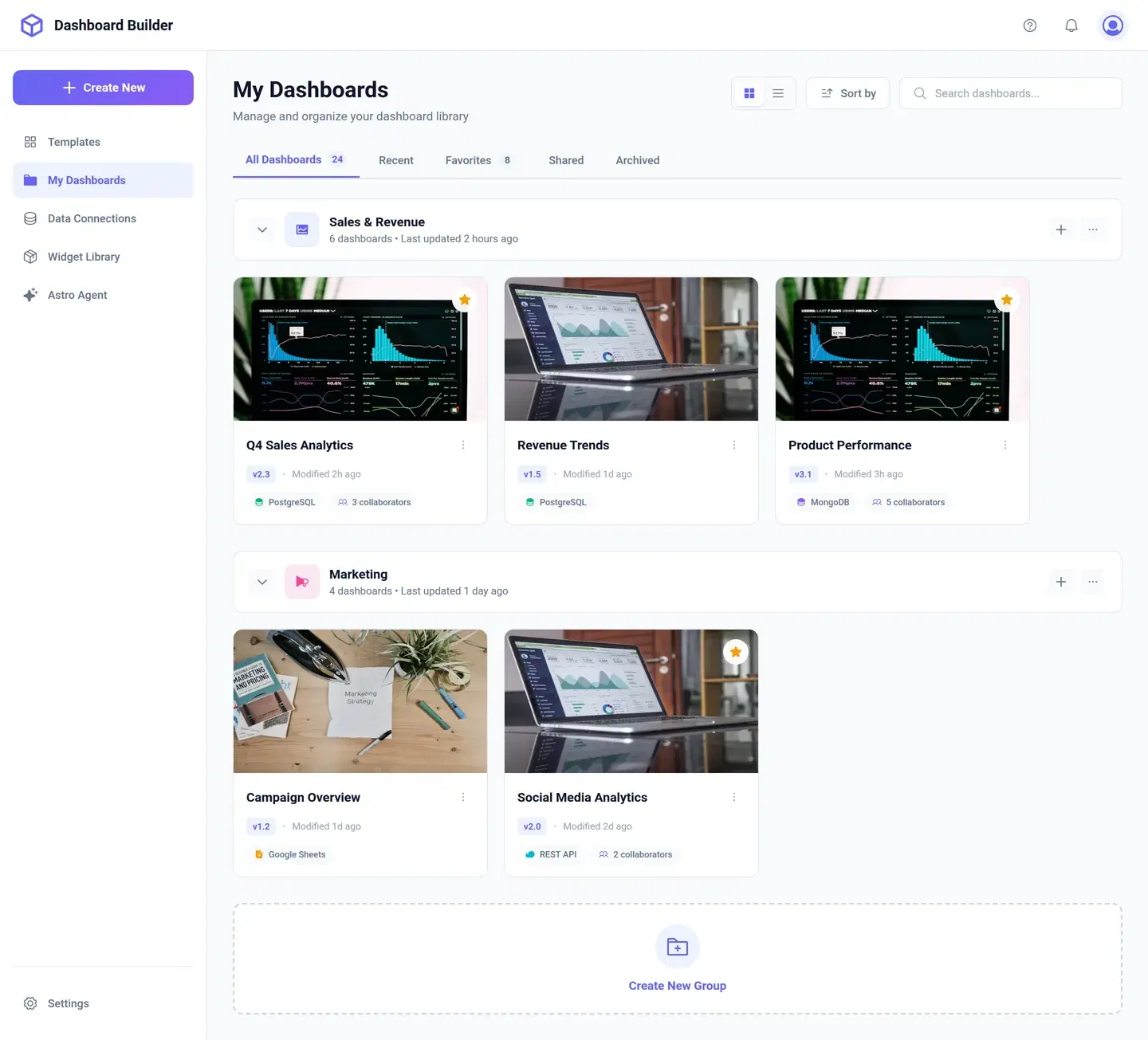 Drag And Drop Dashboard Builder — full saas & web app design generated with Fluvara AI in Figma