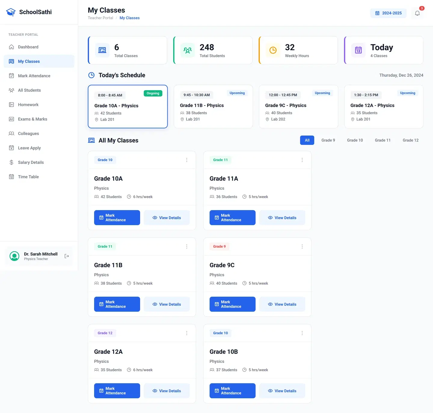 School Management SaaS Admin Dashboard — full saas & web app design generated with Fluvara AI in Figma