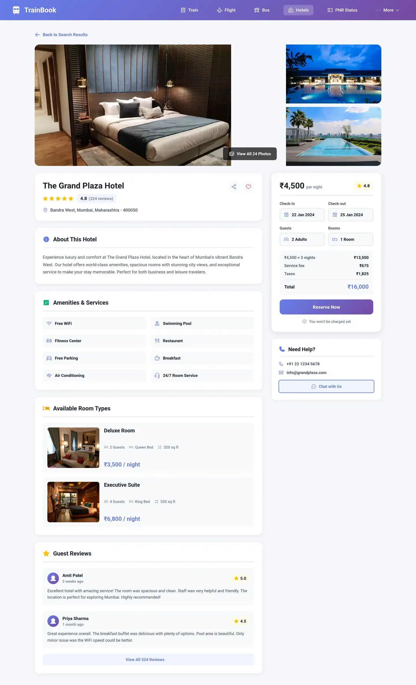 Train Ticket Booking Website Screens — full booking & travel design generated with Fluvara AI in Figma
